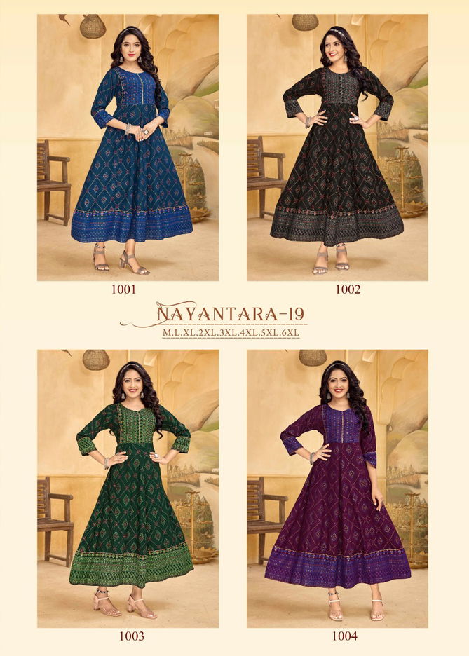 Banwery Nayanthara 19 Fancy Designer Wholesale Anarkali Kurti Catalog
